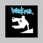 Parkour  čierne teplákové kraťasy s tlačeným logom